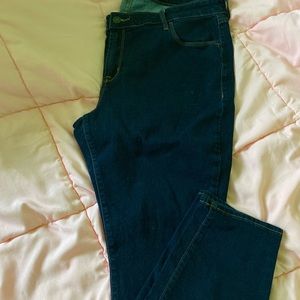 Plus size dark denim jeans